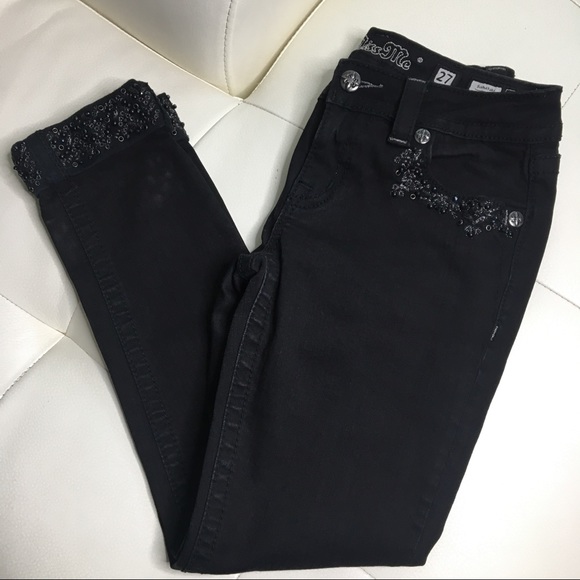MISS ME Jeans Signature Cuffed Skinny Black - Picture 6 of 6